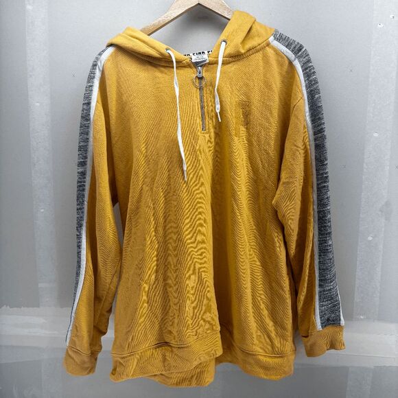 Victoria’s Secret Pink 1/4 Zip French Terry Soft Knit Hoodie Sweatshirt Large - Picture 1 of 8